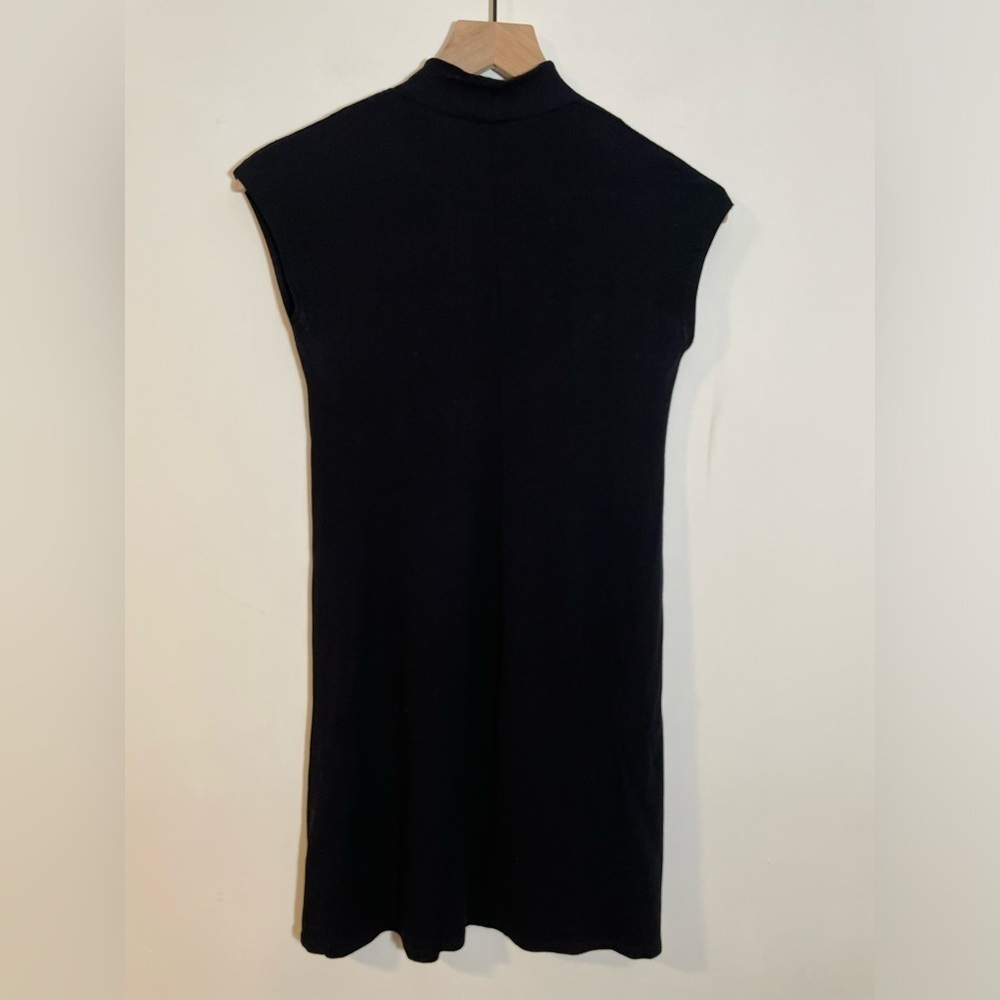 Eileen Fisher Black Jersey Sleeveless Sheath Dress Size PP Classic Minimalist - Picture 8 of 11